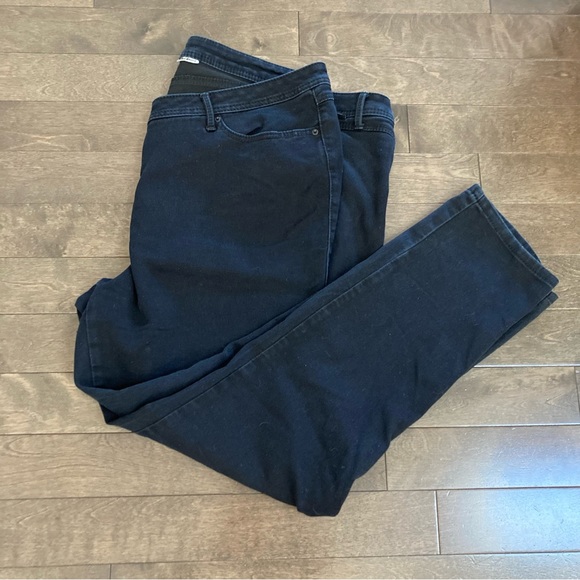 Source of Wisdom Size 28 High Rise London Skinny Black Jeans Inseam 33 inches - Picture 2 of 10